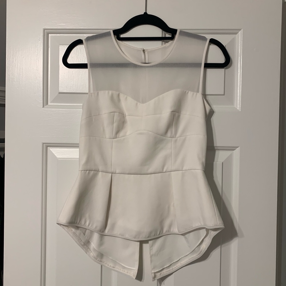BCBG peplum top